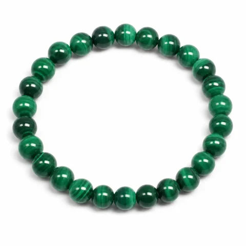 Malachite bracelet shown from top angle
