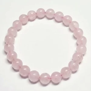 Natural Rose Quartz 8mm Bracelet | Genuine Crystal Bracelet