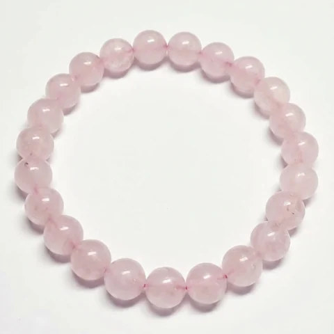 Natural Rose Quartz 8mm Bracelet | Genuine Crystal Bracelet