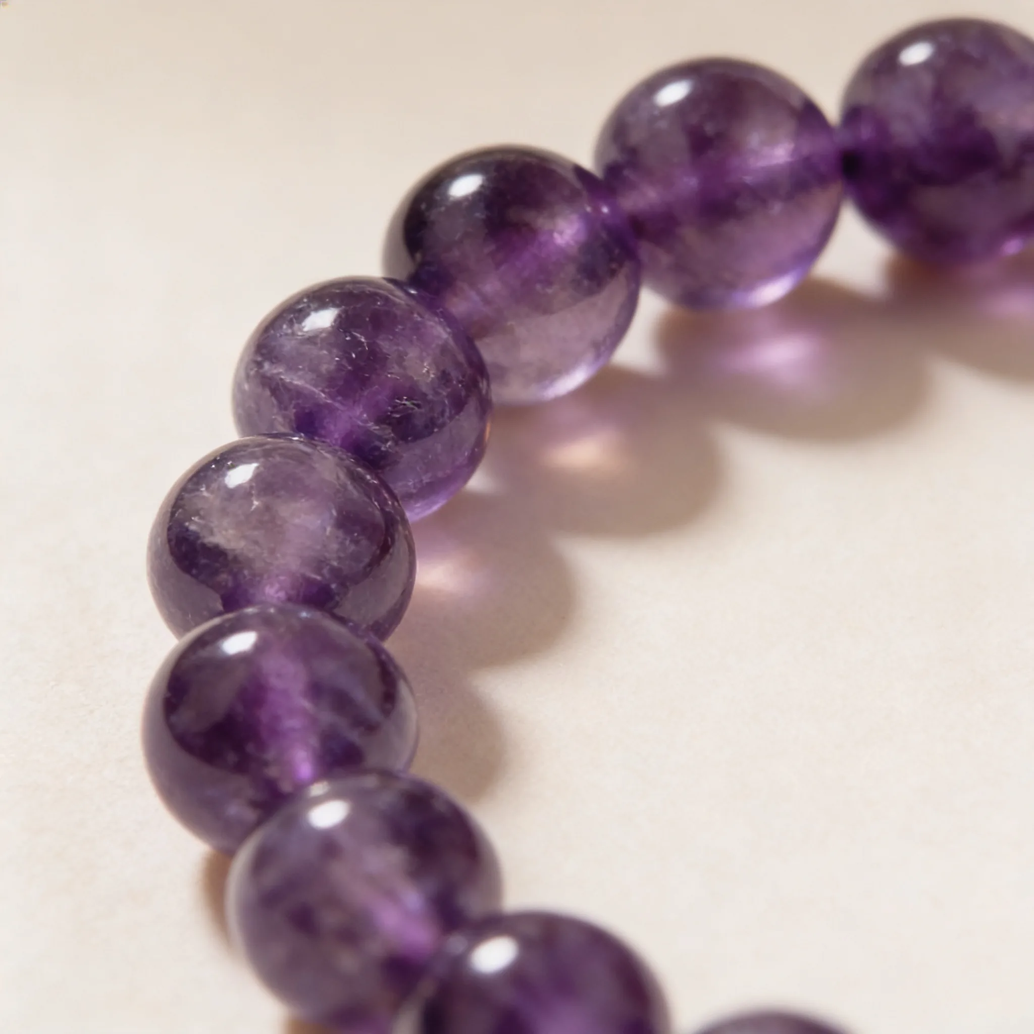 Natural Amethyst 8mm Bracelet Genuine Crystal Bead Bracelet - Image 9