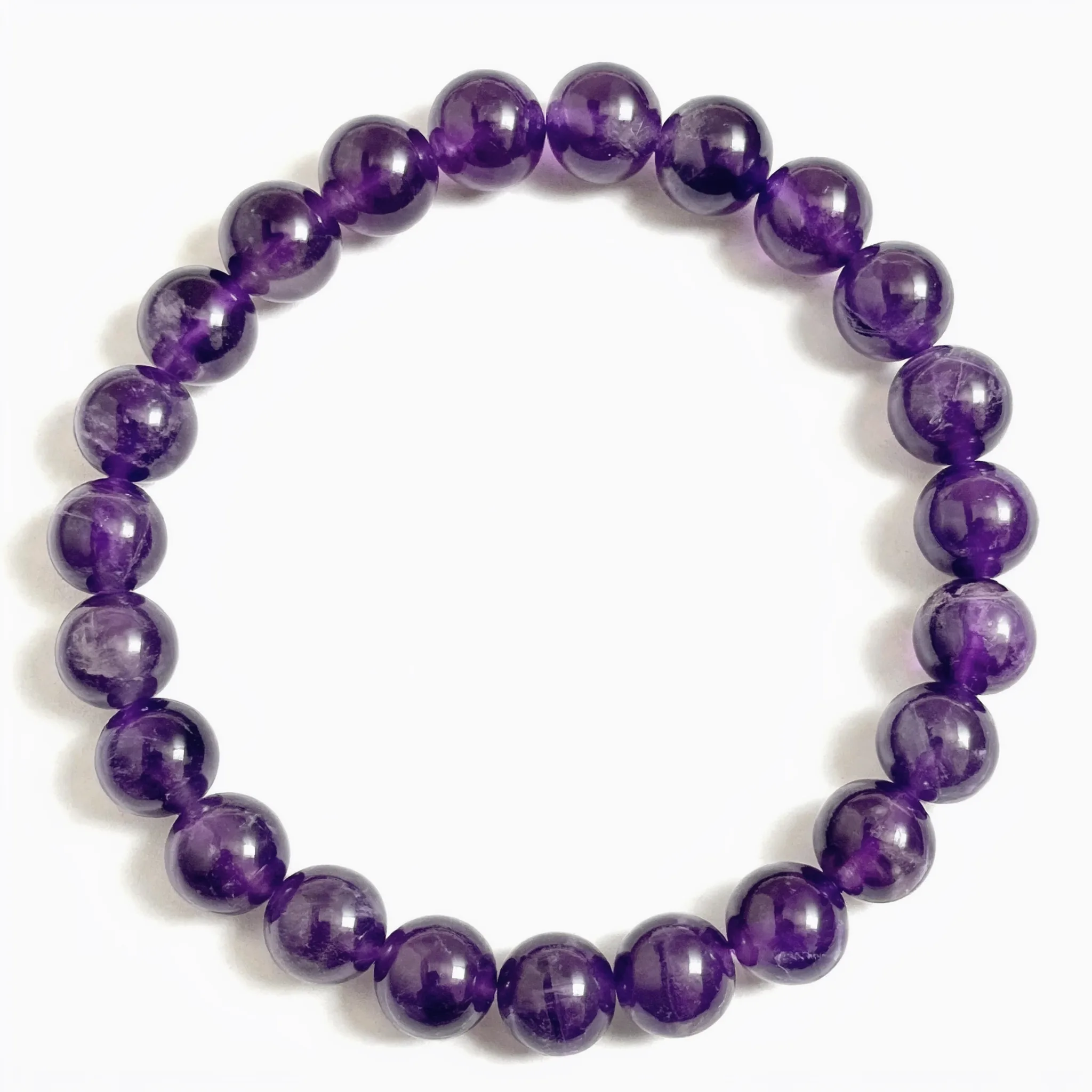 Natural Amethyst 8mm Bracelet Genuine Crystal Bead Bracelet